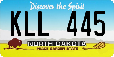 ND license plate KLL445