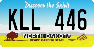 ND license plate KLL446
