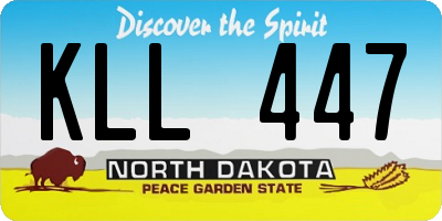 ND license plate KLL447