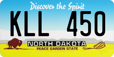 ND license plate KLL450