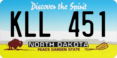 ND license plate KLL451