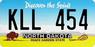ND license plate KLL454