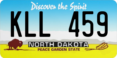 ND license plate KLL459