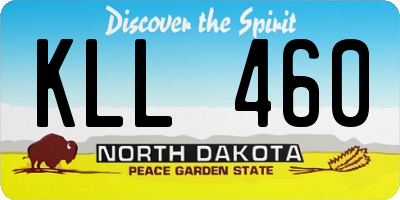 ND license plate KLL460