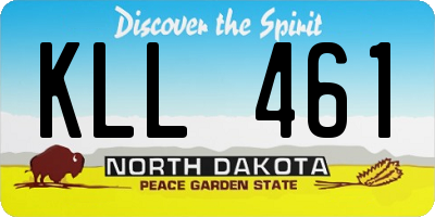 ND license plate KLL461
