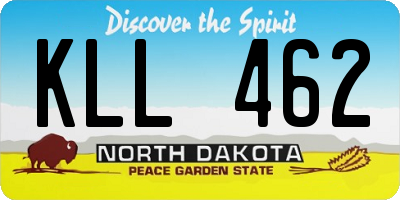 ND license plate KLL462