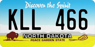 ND license plate KLL466