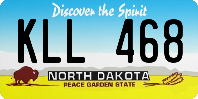 ND license plate KLL468