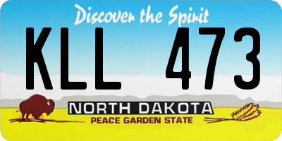 ND license plate KLL473