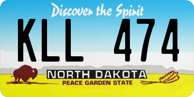 ND license plate KLL474