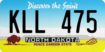 ND license plate KLL475