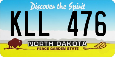 ND license plate KLL476