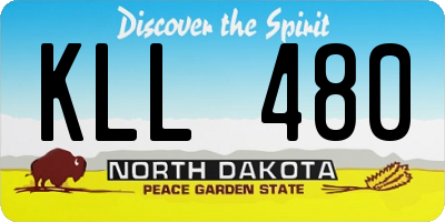 ND license plate KLL480