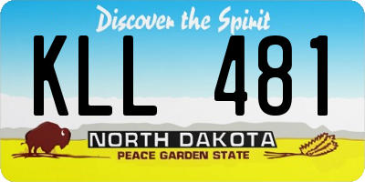 ND license plate KLL481