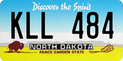 ND license plate KLL484
