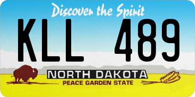 ND license plate KLL489