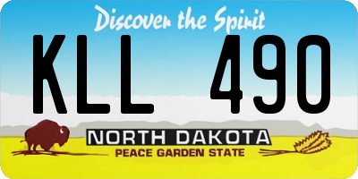 ND license plate KLL490