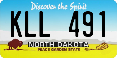 ND license plate KLL491