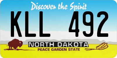 ND license plate KLL492