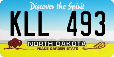 ND license plate KLL493