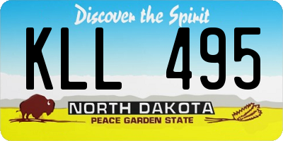 ND license plate KLL495