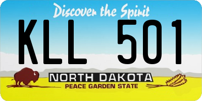 ND license plate KLL501