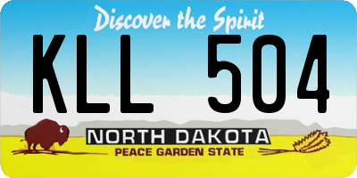 ND license plate KLL504
