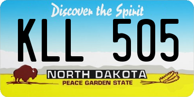 ND license plate KLL505