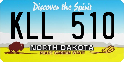 ND license plate KLL510