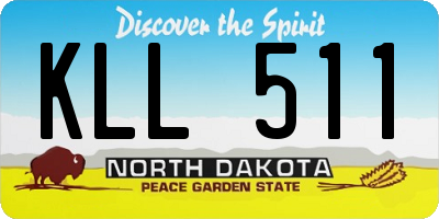 ND license plate KLL511