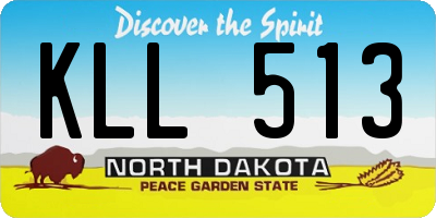 ND license plate KLL513