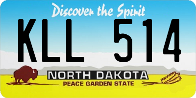 ND license plate KLL514