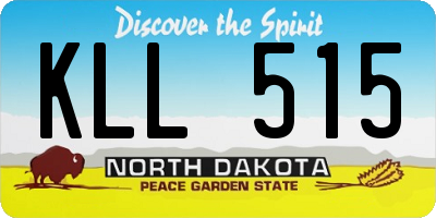 ND license plate KLL515