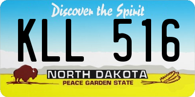 ND license plate KLL516