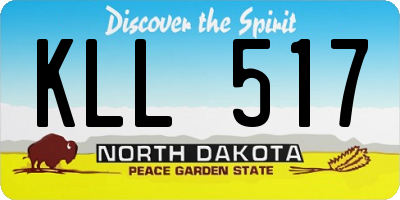 ND license plate KLL517
