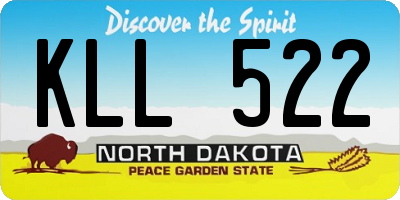 ND license plate KLL522