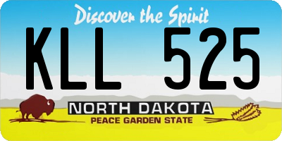 ND license plate KLL525