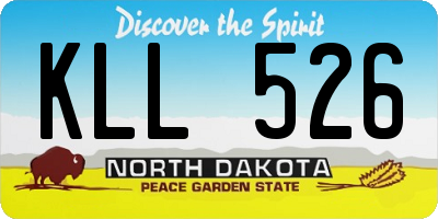 ND license plate KLL526