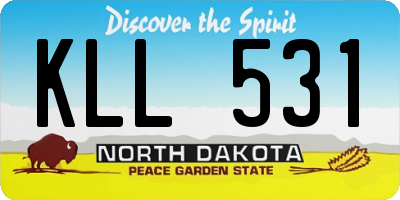 ND license plate KLL531