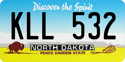 ND license plate KLL532