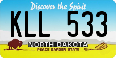 ND license plate KLL533