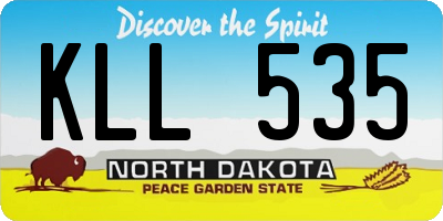 ND license plate KLL535