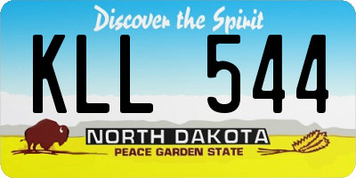 ND license plate KLL544