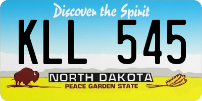 ND license plate KLL545