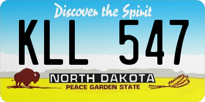 ND license plate KLL547