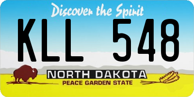 ND license plate KLL548
