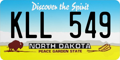 ND license plate KLL549