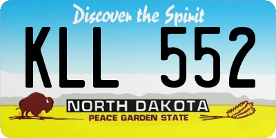 ND license plate KLL552