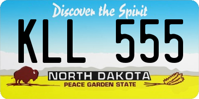 ND license plate KLL555