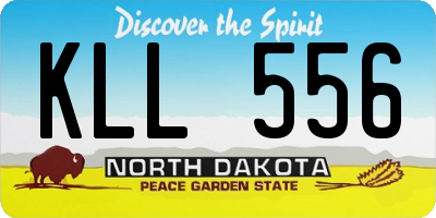 ND license plate KLL556